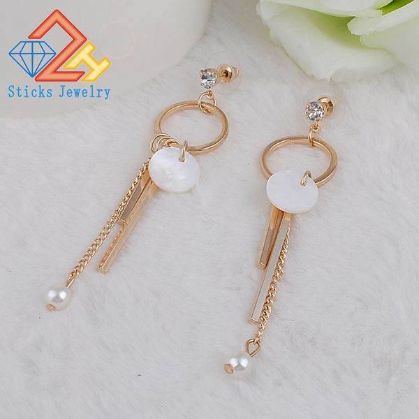 copper accessories long tassel earrings pearl shell trendy earring for women fashion jewelry, Silver
copper accessories long tassel earrings pearl shell trendy earring for women fashion jewelry, Silver