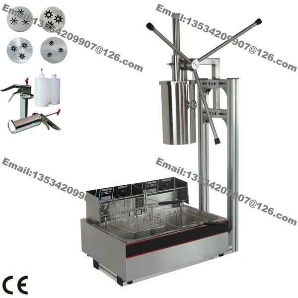 3-hole nozzles heavy duty 5l manual spanish donuts churreras churros maker machine with 12l fryer + 700ml filler
3-hole nozzles heavy duty 5l manual spanish donuts churreras churros maker machine with 12l fryer + 700ml filler