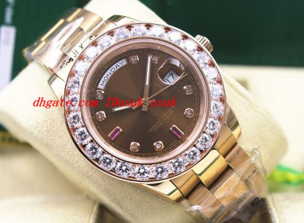 luxury wristwatch 118205 mens everose gold chocolate diamond & ruby 41mm bigger diamonds watch automatic mechanical movement men's watc, Slivery;brown
luxury wristwatch 118205 mens everose gold chocolate diamond & ruby 41mm bigger diamonds watch automatic mechanical movement men's watc, Slivery;brown