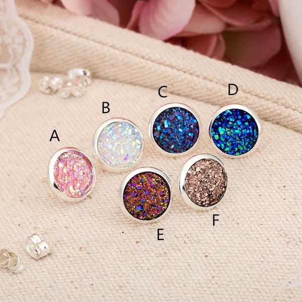 Fashion Silver Plated Imitate Natural Stone Drusy Druzy Stud Earrings For Women Lady Jewelry NE075
Fashion Silver Plated Imitate Natural Stone Drusy Druzy Stud Earrings For Women Lady Jewelry NE075