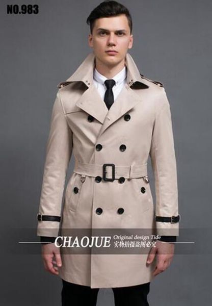 new men's spring and autumn fashion boutique business casual cultivate one's morality spell leather trench coat / s-6xl, Black
new men's spring and autumn fashion boutique business casual cultivate one's morality spell leather trench coat / s-6xl, Black