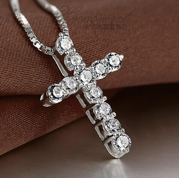 Agood fa hion ilver cro necklace cro necklace pendant female collier femme wedding party jewelry acce orie for women