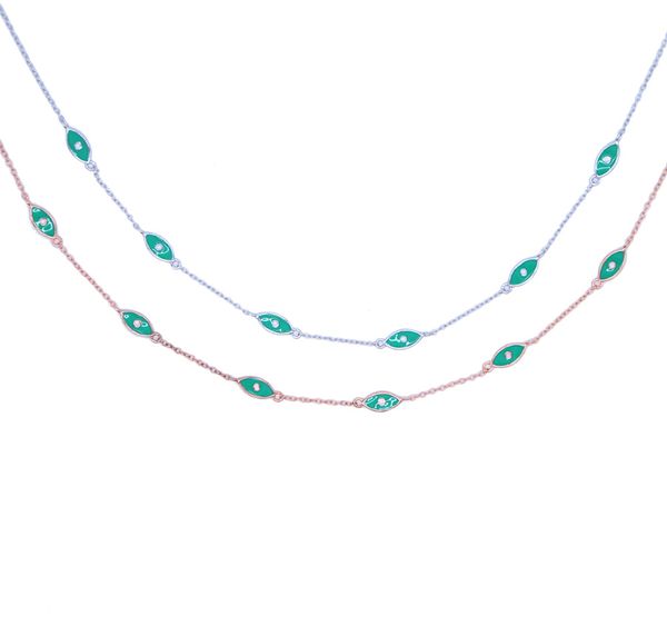 factory fine 925 sterling silver green enemal link chain choker statement jewelry evil eye silver women dainty necklace
factory fine 925 sterling silver green enemal link chain choker statement jewelry evil eye silver women dainty necklace