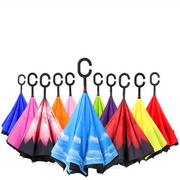 c shape handle inverted umbrella inside out self stand windproof umbrellas reverse double layer foldable bumbershoot new arrival 29 3bx cb
c shape handle inverted umbrella inside out self stand windproof umbrellas reverse double layer foldable bumbershoot new arrival 29 3bx cb