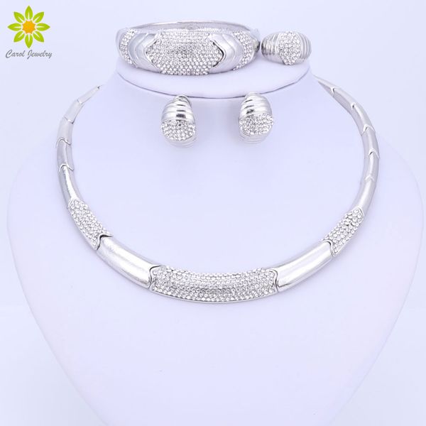 full crystal jewelry sets silver plated necklace earring bracelet ring choker statement wedding party accessories colar, Slivery;golden
full crystal jewelry sets silver plated necklace earring bracelet ring choker statement wedding party accessories colar, Slivery;golden