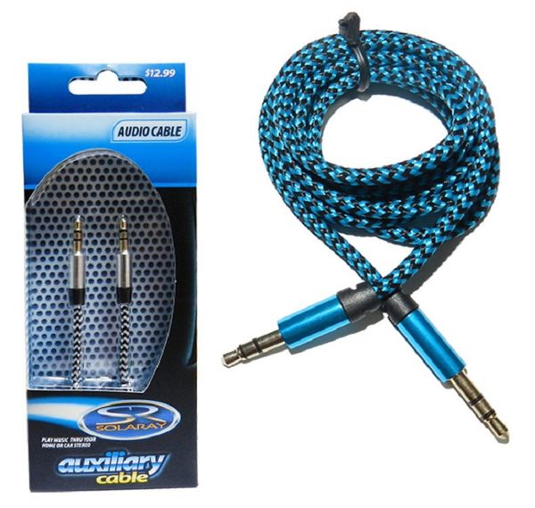 aux braid auxiliary audiop cable 3.5mm male to male stereo audio cord wire 1m 3ft cable for smartphone with retail package(hl)
aux braid auxiliary audiop cable 3.5mm male to male stereo audio cord wire 1m 3ft cable for smartphone with retail package(hl)