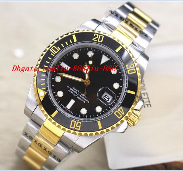 luxury watches 116613 steel 18k gold black ceramic stainless steel bracelet watch automatic mens watch men's watch wristwatch, Slivery;brown
luxury watches 116613 steel 18k gold black ceramic stainless steel bracelet watch automatic mens watch men's watch wristwatch, Slivery;brown
