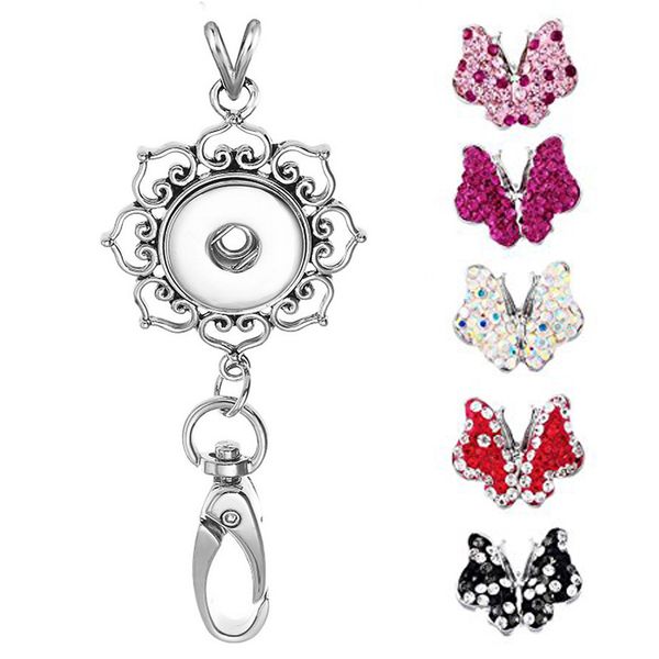 mix colors womens office lanyard id badges holder necklace with 5pcs butterfly owl tortoise snap charms jewelry pendant clip n177s, Silver
mix colors womens office lanyard id badges holder necklace with 5pcs butterfly owl tortoise snap charms jewelry pendant clip n177s, Silver