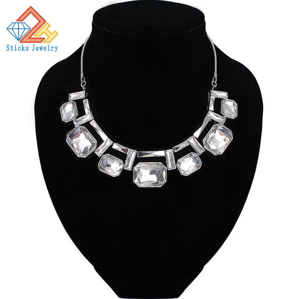 the new women's fashion big zinc alloy snake chain necklace crystal fashion statement collar necklace, Golden;silver
the new women's fashion big zinc alloy snake chain necklace crystal fashion statement collar necklace, Golden;silver