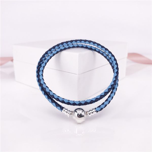 authentic 925 sterling silver moments double woven leather bracelet-blue mix & pink mix pandora style jewelry 590747cbmx-d, Black
authentic 925 sterling silver moments double woven leather bracelet-blue mix & pink mix pandora style jewelry 590747cbmx-d, Black