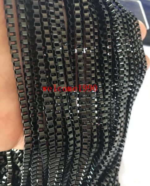 new style in bulk lot 5meter black tone stainless steel fashion 2.4mm box link chain jewelry finding / marking chain diy, Silver
new style in bulk lot 5meter black tone stainless steel fashion 2.4mm box link chain jewelry finding / marking chain diy, Silver