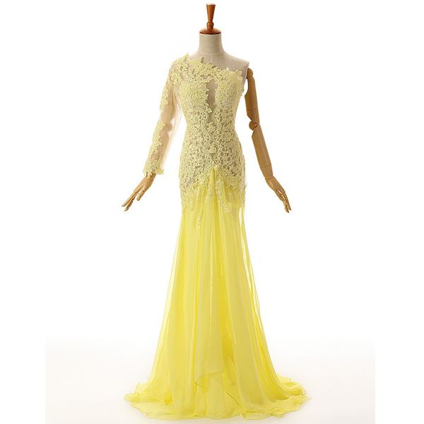 yellow one shoulder evening dresses long 2018 see through lace appliques special occasion evening gown party dresses, Black;red
yellow one shoulder evening dresses long 2018 see through lace appliques special occasion evening gown party dresses, Black;red