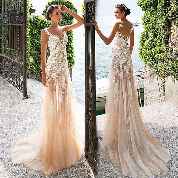 marvelous tulle & lace bateau neckline prom dress see-through sheath with appliques champagne evening gown vestido de formatura, Black
marvelous tulle & lace bateau neckline prom dress see-through sheath with appliques champagne evening gown vestido de formatura, Black