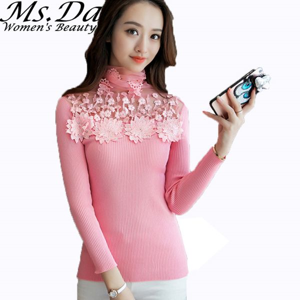 wholesale- women turtleneck sweaters pullovers 2016 autumn lace bodycon floral embroidery woman casual knitted sweaters poncho tunics, White;black
wholesale- women turtleneck sweaters pullovers 2016 autumn lace bodycon floral embroidery woman casual knitted sweaters poncho tunics, White;black