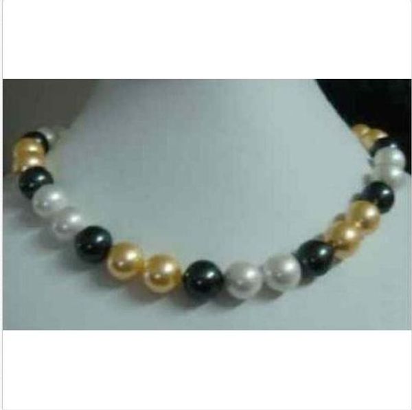 natural south sea 10-11mm yellow white black pearl necklace 18" 14k gold clasp, Silver
natural south sea 10-11mm yellow white black pearl necklace 18" 14k gold clasp, Silver
