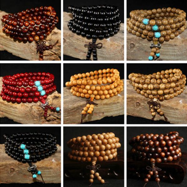 Newest Buddha 108 *0.8cm Mala Beads Bracelet Prayer Beads Tibetan Buddhist Rosary Wooden Bangle Buddha Jewelry for Men Women
Newest Buddha 108 *0.8cm Mala Beads Bracelet Prayer Beads Tibetan Buddhist Rosary Wooden Bangle Buddha Jewelry for Men Women