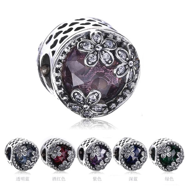 new authentic real 925 sterling silver floral cubic zirconia european charms bead fit chain bracelet diy fashion jewelry, Black
new authentic real 925 sterling silver floral cubic zirconia european charms bead fit chain bracelet diy fashion jewelry, Black