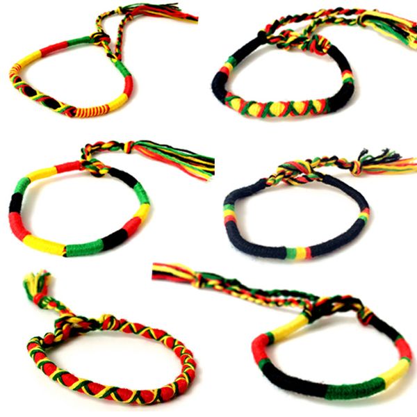 mixed style jamaica reggae punk folk style bracelets handmade cotton hand rope, Golden;silver
mixed style jamaica reggae punk folk style bracelets handmade cotton hand rope, Golden;silver