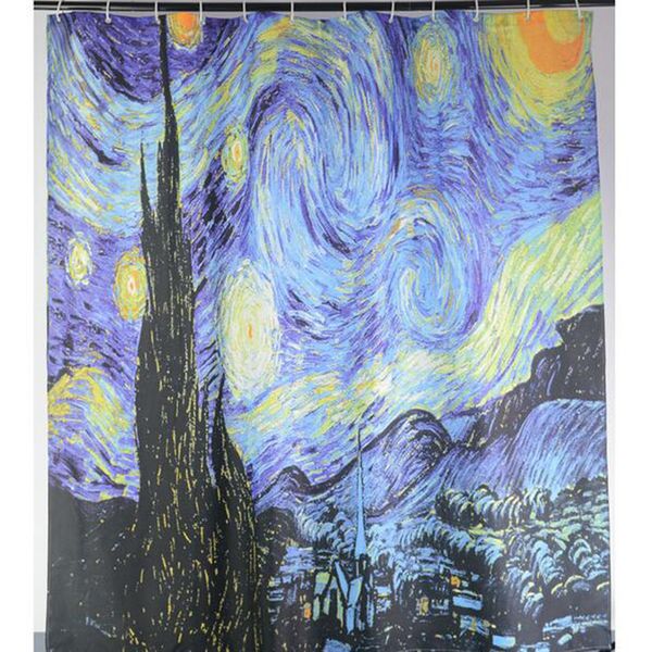 wholesale- van gogh the starry night printed star sky shower curtains waterproof polyester fabric bathroom curtain with 12 hooks 180x180cm
wholesale- van gogh the starry night printed star sky shower curtains waterproof polyester fabric bathroom curtain with 12 hooks 180x180cm