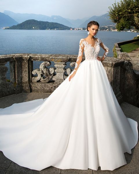 boat neck royal train 2017 princess a-line wedding dress 2018 luxury appliques beads full sleeve vestido de noiva wedding gown, White
boat neck royal train 2017 princess a-line wedding dress 2018 luxury appliques beads full sleeve vestido de noiva wedding gown, White