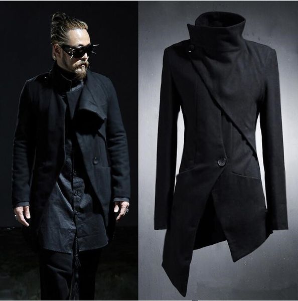 wholesale korean harajuku gothic irregular punk men's overcoat long black mens trench coat men slim fit jacket windbreaker, Tan;black
wholesale korean harajuku gothic irregular punk men's overcoat long black mens trench coat men slim fit jacket windbreaker, Tan;black
