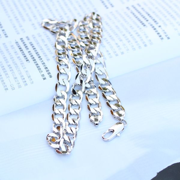 real 24k white gold filled men's women's trendy solid necklace curb link chain 10mm 70g fashion jewelry, Golden;silver
real 24k white gold filled men's women's trendy solid necklace curb link chain 10mm 70g fashion jewelry, Golden;silver