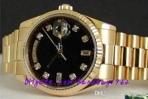 luxury men's 18kt gold day-date president black diamond dial - 118238 wrist mens watch, Slivery;brown
luxury men's 18kt gold day-date president black diamond dial - 118238 wrist mens watch, Slivery;brown