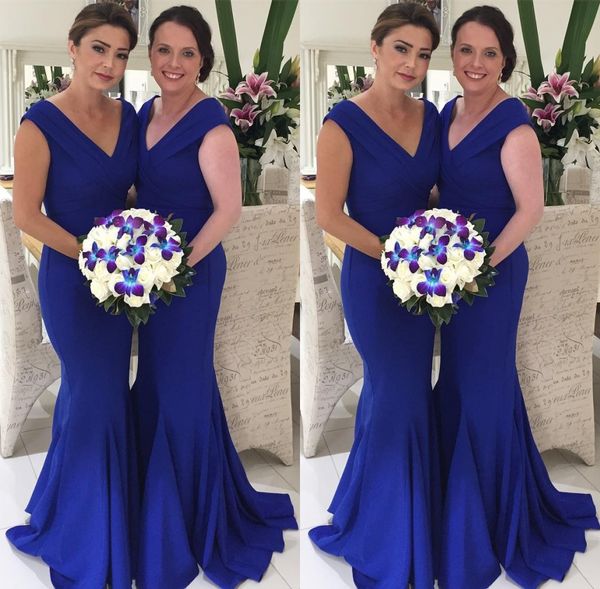 elegant vestidos royal blue mermaid bridesmaid dresses 2017 v neck satin pleats floor length evening party dresses, White;pink
elegant vestidos royal blue mermaid bridesmaid dresses 2017 v neck satin pleats floor length evening party dresses, White;pink