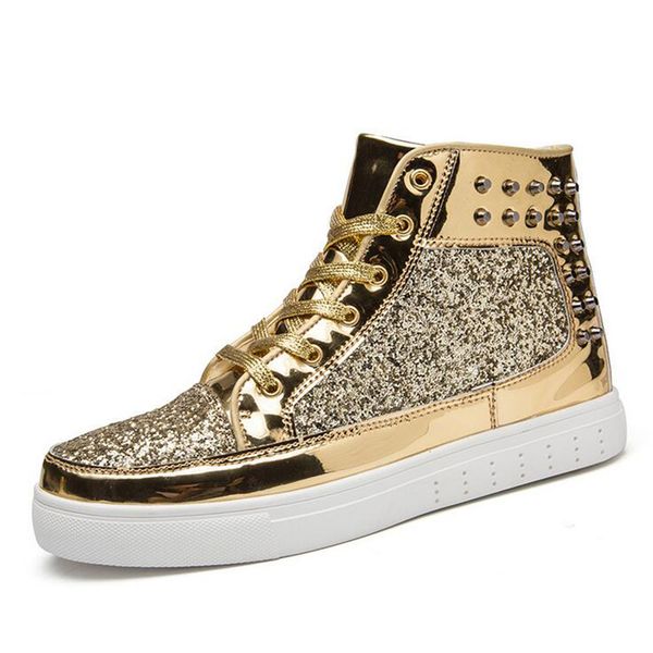 2017 european men women leisure sport shoes british style trend board shoes diy sequins punk metal rivets shoes couple casual shoe, Black
2017 european men women leisure sport shoes british style trend board shoes diy sequins punk metal rivets shoes couple casual shoe, Black