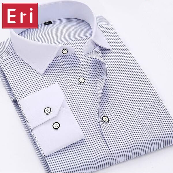 wholesale- fashion men's shirt striped classic cotton long sleeve business dress shirts formal social clothing chemise homme x098, White;black
wholesale- fashion men's shirt striped classic cotton long sleeve business dress shirts formal social clothing chemise homme x098, White;black