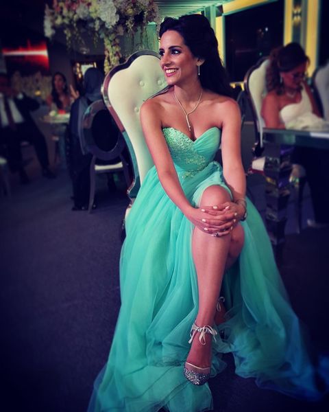 sleeveless long formal occasion dress with slit newst prom dress tulle with lace appliques sweetheart a line, Black
sleeveless long formal occasion dress with slit newst prom dress tulle with lace appliques sweetheart a line, Black
