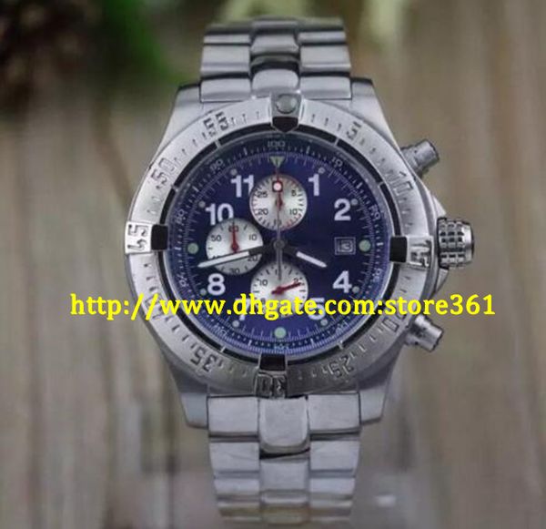 store361 new arrive mens blue dial chronometer date quartz seawolf stainless steel sport chronograph watch men rubber belt dive wristwatch, Slivery;brown
store361 new arrive mens blue dial chronometer date quartz seawolf stainless steel sport chronograph watch men rubber belt dive wristwatch, Slivery;brown
