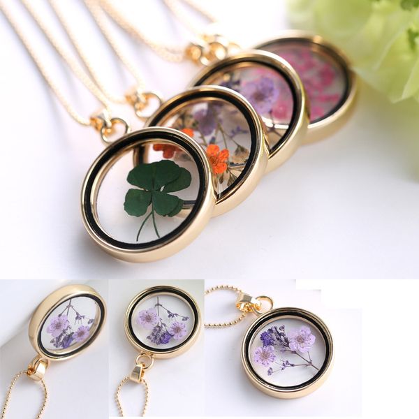 mix style clovers gold plated multicolor dried flower round pendant clover floating locket charms necklace pendant for woman gift, Silver
mix style clovers gold plated multicolor dried flower round pendant clover floating locket charms necklace pendant for woman gift, Silver