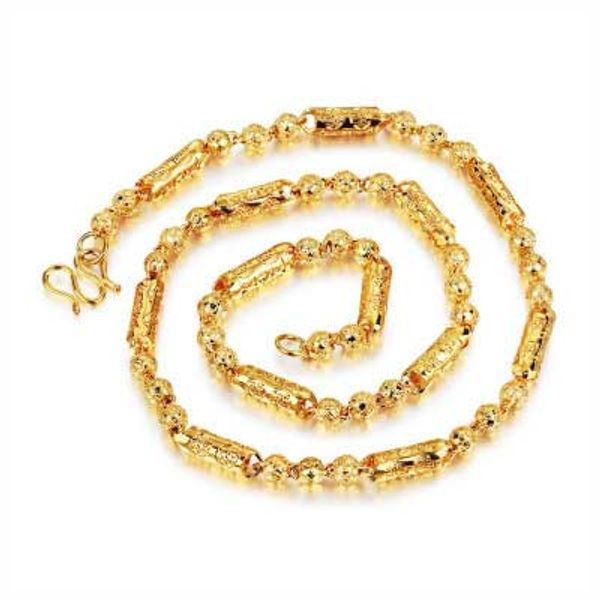 Fashion Big 18K Gold Plated 6.5MM Chains For Men Length 60CM