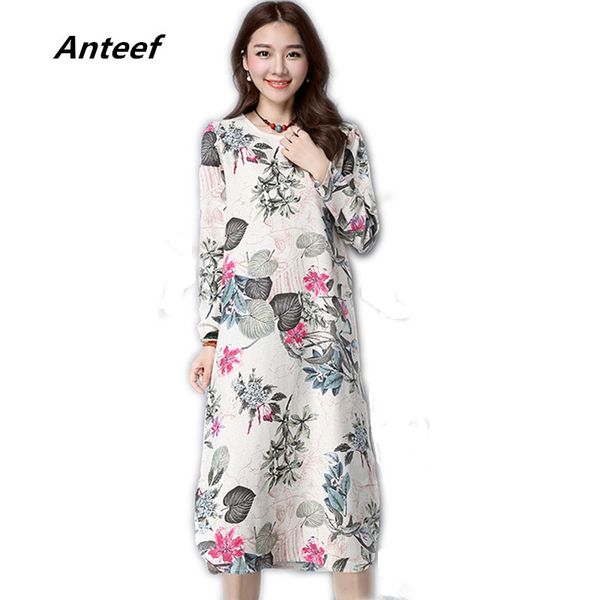 wholesale- fashion cotton linen vintage print plus size women casual loose long summer autumn dress vestidos femininos party 2017 dresses, White;black
wholesale- fashion cotton linen vintage print plus size women casual loose long summer autumn dress vestidos femininos party 2017 dresses, White;black