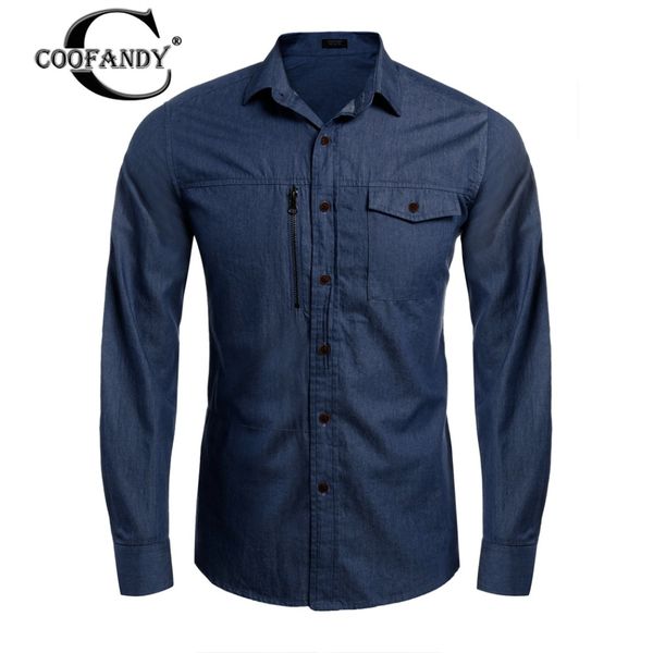 wholesale- coofandy 2017 spring new fashion mens shirts long sleeve denim chest zipper shirts slim fit cotton shirts men cusual with pocket, White;black
wholesale- coofandy 2017 spring new fashion mens shirts long sleeve denim chest zipper shirts slim fit cotton shirts men cusual with pocket, White;black