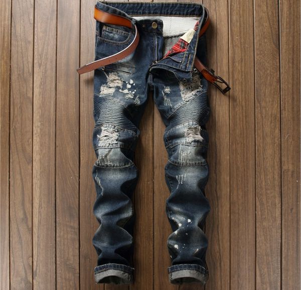 wholesale- european american style fashion brand mens jeans luxury men's denim trousers slim straight hole blue zipper jeans pants for
wholesale- european american style fashion brand mens jeans luxury men's denim trousers slim straight hole blue zipper jeans pants for