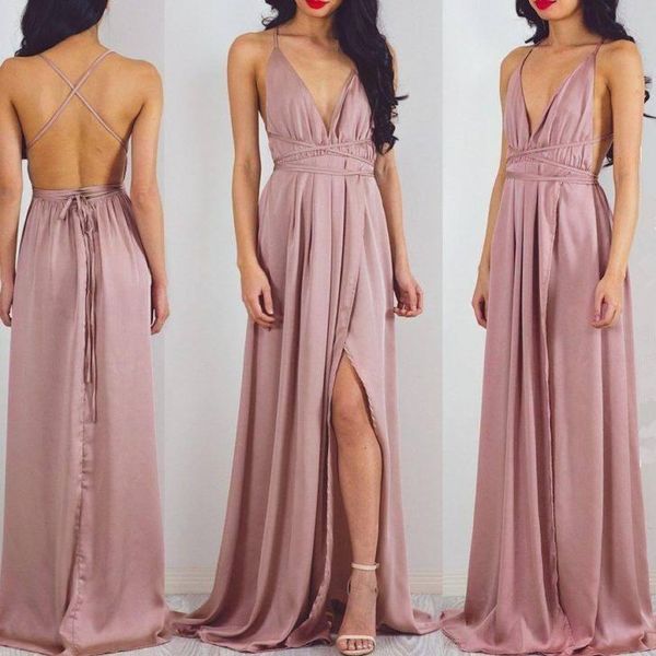 women holiday dresses summer plus size prom dresses open criss cross straps side split long evening dresses beach party dress, Black
women holiday dresses summer plus size prom dresses open criss cross straps side split long evening dresses beach party dress, Black
