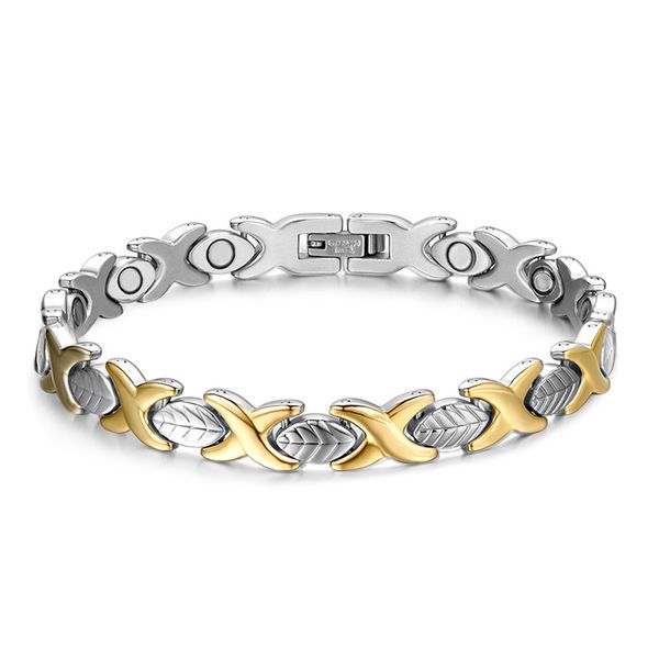2017 ladies silver magnetic stainless steel bracelet plant leave bangle women fashion magnets jewelry wristband charm valentine gift b818s, Black
2017 ladies silver magnetic stainless steel bracelet plant leave bangle women fashion magnets jewelry wristband charm valentine gift b818s, Black
