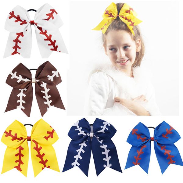 7" large softball team baseball cheer bows handmade yellow ribbon and red glitter stiches with ponytail hair holders for cheerleading g, Slivery;white
7" large softball team baseball cheer bows handmade yellow ribbon and red glitter stiches with ponytail hair holders for cheerleading g, Slivery;white