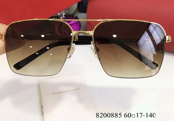 men vintage sunglasses venice rimless platine gold brown sunglass design sunglasses latest new with box, White;black
men vintage sunglasses venice rimless platine gold brown sunglass design sunglasses latest new with box, White;black