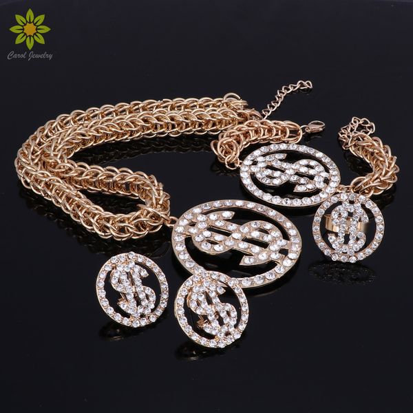 fashion jewelry set us dollar money pendant gold plated chain necklace set for women rhinestone hip hop bling jewelry, Slivery;golden
fashion jewelry set us dollar money pendant gold plated chain necklace set for women rhinestone hip hop bling jewelry, Slivery;golden
