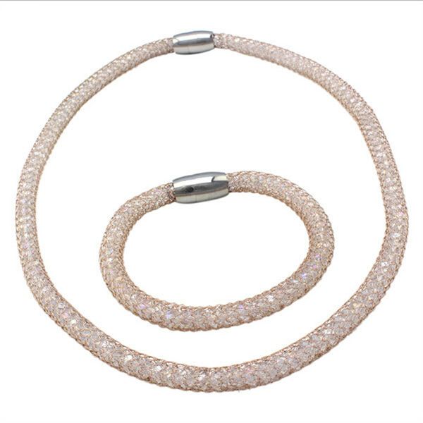wholesale jewelry chain contains the crystal necklace sets necklace +bracelet 18 k gold plated swiss precision steel, Silver
wholesale jewelry chain contains the crystal necklace sets necklace +bracelet 18 k gold plated swiss precision steel, Silver