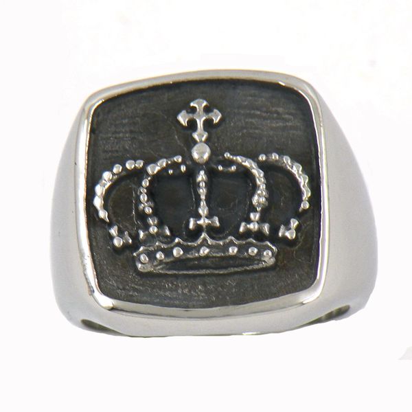 fanssteel stainless steel mens or womens punk vintage queen crown ring biker ring signet ring gift 12w09, Silver
fanssteel stainless steel mens or womens punk vintage queen crown ring biker ring signet ring gift 12w09, Silver