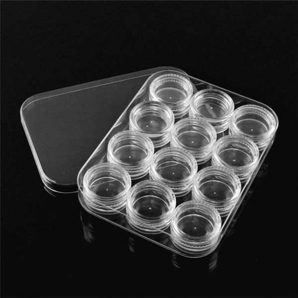wholesale- 12pcs empty manicure box nail art glitter display container holder case clear, Black
wholesale- 12pcs empty manicure box nail art glitter display container holder case clear, Black