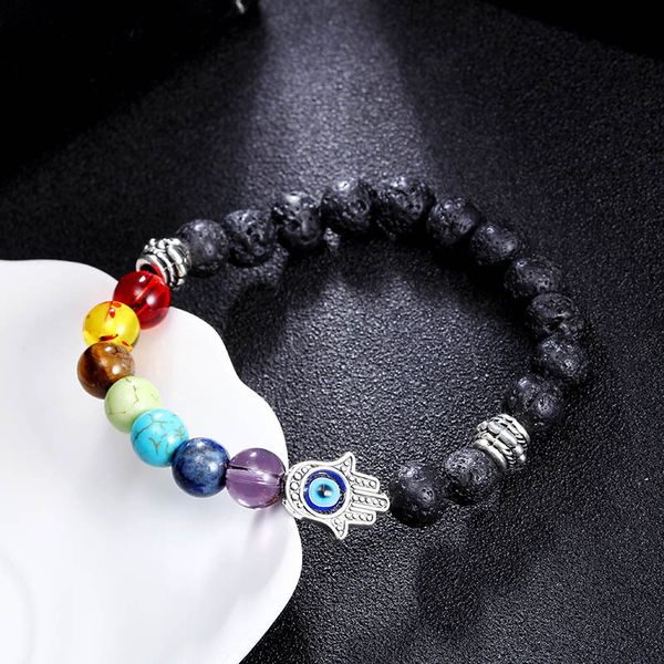 8mm 7 chakras gemstone bracelet hamsa evil eye meditation yoga jewelry stretch aromatherapy bracelet men and women bracelet b361s, Golden;silver
8mm 7 chakras gemstone bracelet hamsa evil eye meditation yoga jewelry stretch aromatherapy bracelet men and women bracelet b361s, Golden;silver