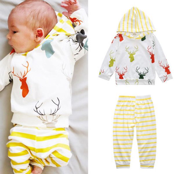newborn spring autumn ins baby clothes christmas deer striped hoodie+long pants 2pcs children striped outfits sets a01, White
newborn spring autumn ins baby clothes christmas deer striped hoodie+long pants 2pcs children striped outfits sets a01, White