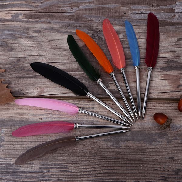 fashion feather pen quill ballpoint pen 11colors ballpoint pens for wedding gift office school writing supplie t1i337, Blue;orange
fashion feather pen quill ballpoint pen 11colors ballpoint pens for wedding gift office school writing supplie t1i337, Blue;orange