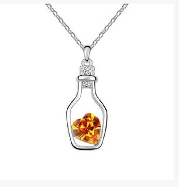 austrian crystal. ornaments. crystal necklace. woman. girls. fashion. inlay crystal. pendant. not allergic. wishing bottle. gifts, Silver
austrian crystal. ornaments. crystal necklace. woman. girls. fashion. inlay crystal. pendant. not allergic. wishing bottle. gifts, Silver