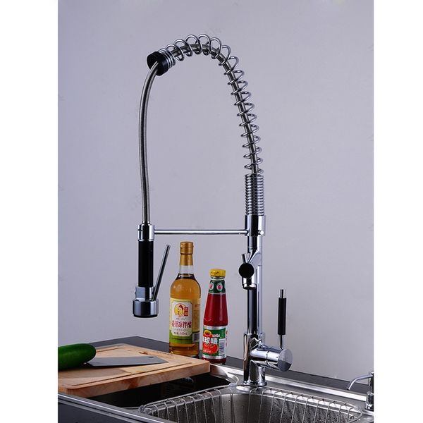 wholesale and retail kitchen faucet chrome with dual spout swivel sprayer single handle hole pull down / mixer tap chrome finish hs436
wholesale and retail kitchen faucet chrome with dual spout swivel sprayer single handle hole pull down / mixer tap chrome finish hs436